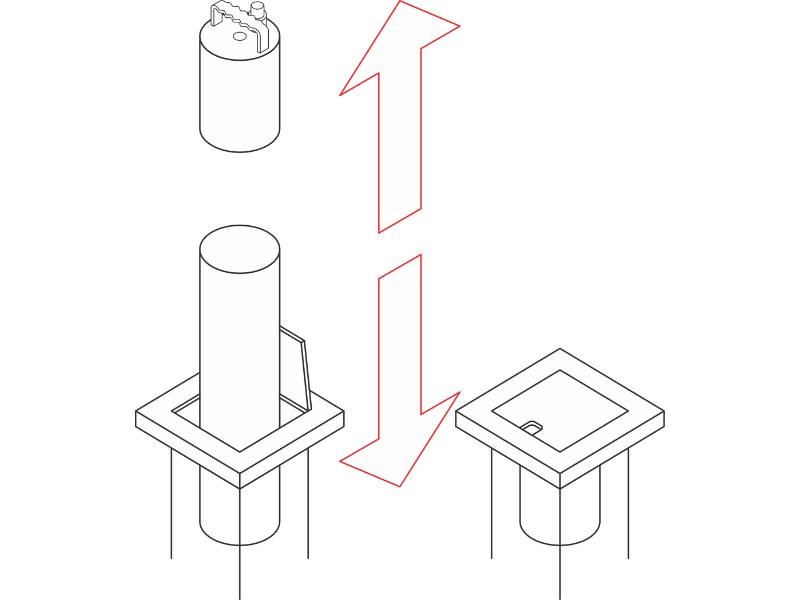 Bollards de Aço - Detalhes